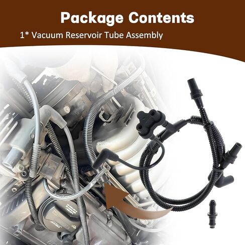 ASTROSYNC Vacuum Reservoir Tube Assembly Fit For Ford F-250 F-350 Super Duty 1999 2000 2001 2002 2003 2004 2005 2006 2007, Vacuum line Replace F81Z-7A784-BB F81Z7A784BB F81Z-7A784-BB-1 in Kuwait