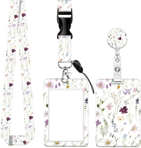Badge Reels Retractable with Carabiner Reel Clip, ID Name Tag Work Badge Holder Belt Ferrule, Identity ID Badge Holder Cover Case for Office Work Nurse Teacher Student(Beautiful Beach) in Saudi Arabia