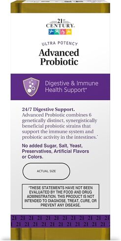 كبسولات بروبيوتيك المتقدمة من 21 سنشري، 60 قطعة (27505) in Kuwait