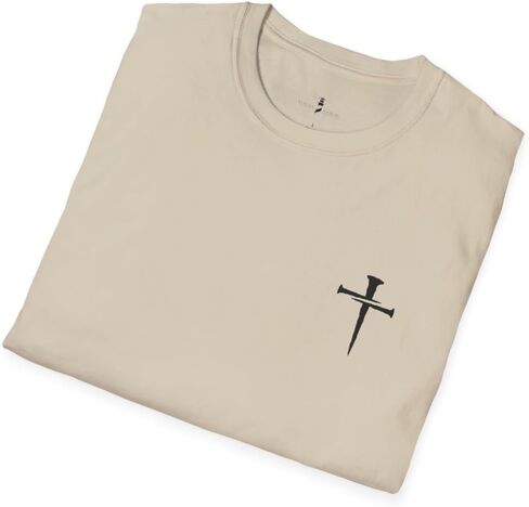 Simple Classic Nail Cross T Shirt Unisex Softstyle for Men or Women Christian Faith Jesus in Saudi Arabia