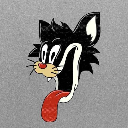 Pop Threads Cartoon Comic Cat Face Funny Retro Horror Graphic Tee T-Shirt for Men in Saudi Arabia