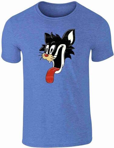 Pop Threads Cartoon Comic Cat Face Funny Retro Horror Graphic Tee T-Shirt for Men in Saudi Arabia
