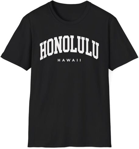 Honolulu Hawaii Adult Unisex Soft T-Shirt in Saudi Arabia