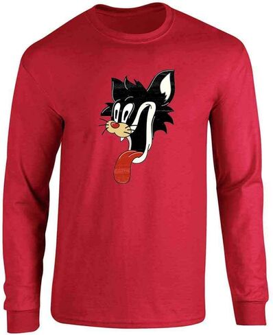 Pop Threads Cartoon Comic Cat Face Funny Retro Horror Graphic Tee T-Shirt for Men in Saudi Arabia