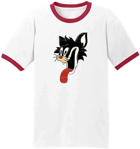 Pop Threads Cartoon Comic Cat Face Funny Retro Horror Graphic Tee T-Shirt for Men in Saudi Arabia