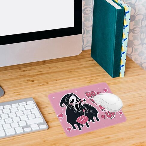Funny Pink Ghost Non-Slip Mouse Pad for Desk No You Hang Up Cute Mouse Pad Desk Accessories for Work Gaming Funny Office Decor Gifts for Boyfriend Girlfriend Friends 8.3×10.2 Inch in Kuwait