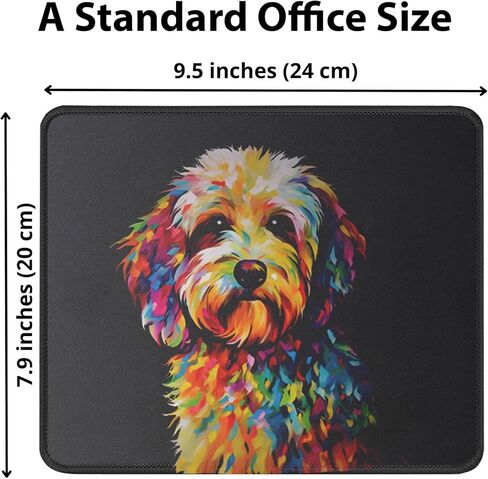 Colorful Goldendoodle Pop Art Mouse Pad, Vibrant Labradoodle Pop Art Mousepad with Non-Slip Rubber Base, Gift for Doodle Dog Lovers in Kuwait