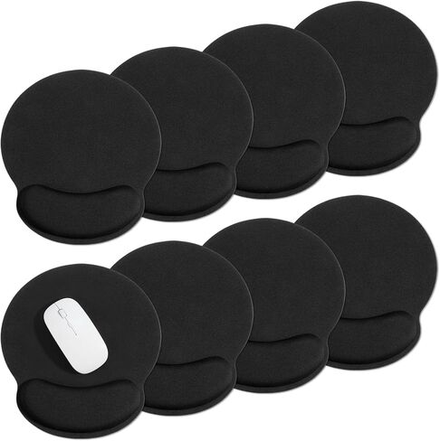 8PCS mouse pad with wrist support ergonomic mouse pad with wrist rest gel waterproof surface mouses pads wrists rest for desk Portable Comfortable Mousepad for Computer,Laptop,Non-Slip Base in Kuwait