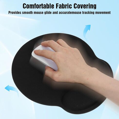 8PCS mouse pad with wrist support ergonomic mouse pad with wrist rest gel waterproof surface mouses pads wrists rest for desk Portable Comfortable Mousepad for Computer,Laptop,Non-Slip Base in Kuwait