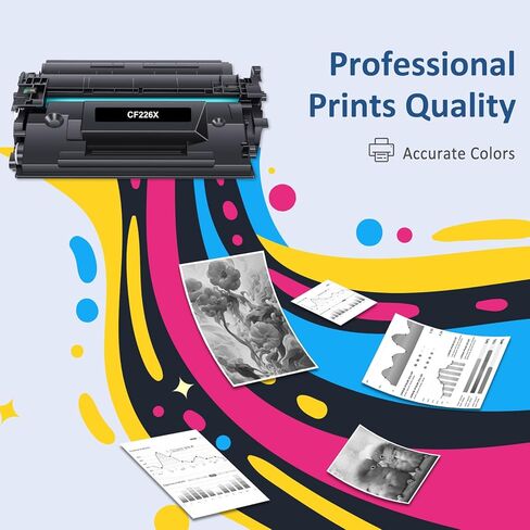 CF226X 26X Toner Cartridges Black (2-Pack) Compatible for 26X 26A CF226A Laser Jet M402n M426fdw, CF226 for Laser Jet pro M402n M426fdw M402dn M402dw M402m Pro MFP M427dw M426dw M426fdn in Kuwait