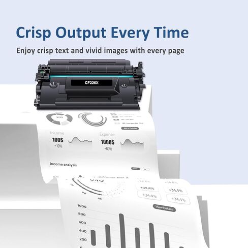 CF226X 26X Toner Cartridges Black (2-Pack) Compatible for 26X 26A CF226A Laser Jet M402n M426fdw, CF226 for Laser Jet pro M402n M426fdw M402dn M402dw M402m Pro MFP M427dw M426dw M426fdn in Kuwait