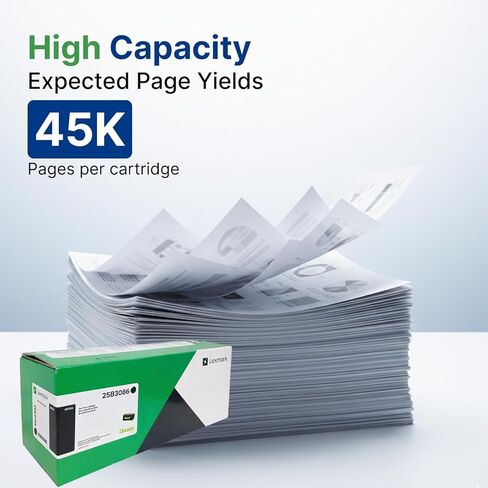 Genuine OEM Lexmark for 25B3086 Black Toner Cartridge | High Yield 45,000 Pages, XM7355, XM7365 | Extra High Yield, Crisp Black Prints, Reliable OEM Quality in Kuwait