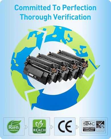 MasaiMara 87A CF287A Black Toner Cartridge for HP LaserJet Enterprise MFP Pro M506 M506n M506dn M506x M506dh M505 M505x M527 M527c M527f M527dn M527z M501 M501n M501dn Printers | Black, 4-Pack in Saudi Arabia