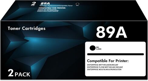 aceink CF289A 89A Toner Cartridge Black with Chip Replacement for 89A CF289A 89X CF289X Work with Enterprise MFP M528dn M528f Flow M528c M528z M507x M507n M507dn Printer (2-Pack) in Kuwait