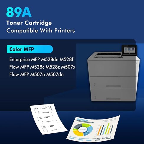aceink CF289A 89A Toner Cartridge Black with Chip Replacement for 89A CF289A 89X CF289X Work with Enterprise MFP M528dn M528f Flow M528c M528z M507x M507n M507dn Printer (2-Pack) in Kuwait