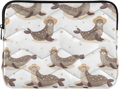 SUABO Laptop Sleeve 13-16 Inch Laptop Case Cute Seals Quilted Computer Bag Briefcase Carrying Laptop Cover,L in Saudi Arabia