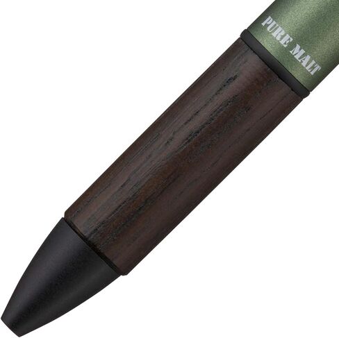 Uni Pure Malt Jetstream Inside 4&1 Multifunction Pen with Oak Wood Grip, 0.5 mm Oil-Based Inks (Black/Red/Blue/Green) & 0.5 mm Pencil, Forest Green, MSXE520050588 in Saudi Arabia