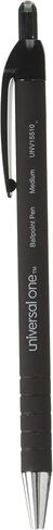 Universal UNV15510 1 mm Black Barrel Retractable Ballpoint Pens - Medium, Black (1 Dozen) in Saudi Arabia