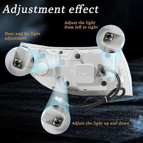 Headlights Assembly Fit for 2008-2018 International CXT Truck Headlamp Halogen Pair Left Driver & Right Passenger Side（Black） in Kuwait