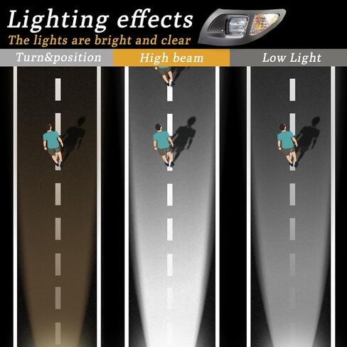 Headlights Assembly Fit for 2008-2018 International CXT Truck Headlamp Halogen Pair Left Driver & Right Passenger Side（Black） in Kuwait