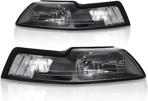 DWVO Headlight Assembly Compatible with 1999-2004 Ford Mustang Passenger and Driver Side Headlamps in Saudi Arabia