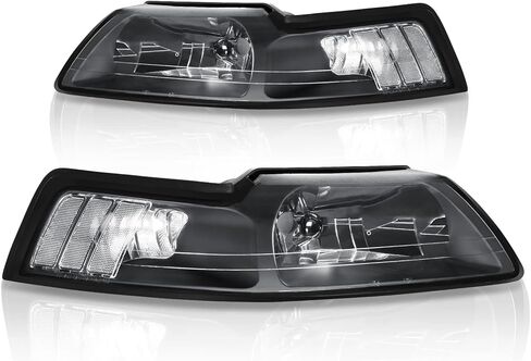 DWVO Headlight Assembly Compatible with 1999-2004 Ford Mustang Passenger and Driver Side Headlamps in Saudi Arabia