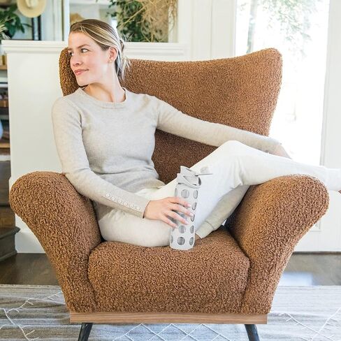 Lifefactory 22-Ounce Active Flip Cap Glass Water Bottle, 22oz, Cool Grey in Kuwait