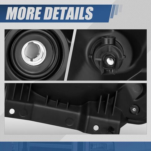 مجموعة المصابيح الأمامية من Auto Dynasty متوافقة مع 2008-2021 Ford E150 E250 E350 E450 F650 F750 Super Duty، استبدال المصابيح الأمامية الهالوجين على الجانب الأيمن للركاب، FO2503249، زاوية كهرماني مبيت من الكروم in Kuwait