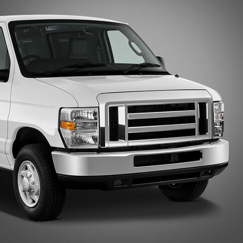 مجموعة المصابيح الأمامية من Auto Dynasty متوافقة مع 2008-2021 Ford E150 E250 E350 E450 F650 F750 Super Duty، استبدال المصابيح الأمامية الهالوجين على الجانب الأيمن للركاب، FO2503249، زاوية كهرماني مبيت من الكروم in Kuwait
