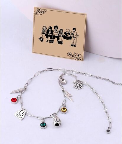 قلادة MAOFAED Japan Anime Charms للمعجبين، قلادة سلسلة مشبك ورق للرجال والنساء، هدية لمحبي الرسوم المتحركة (herolinkNE) in Saudi Arabia