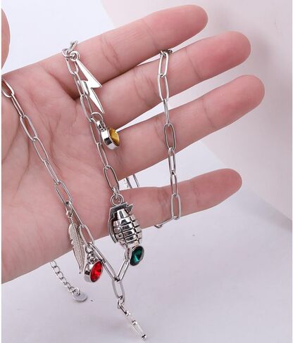 قلادة MAOFAED Japan Anime Charms للمعجبين، قلادة سلسلة مشبك ورق للرجال والنساء، هدية لمحبي الرسوم المتحركة (herolinkNE) in Saudi Arabia