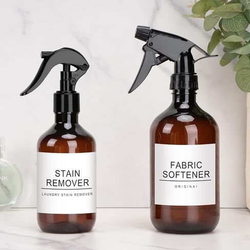 36 قطعة من ملصقات غرفة الغسيل البيضاء المقاومة للماء وملصقات تنظيم المنزل للزجاجات والجرار وموزعات المنظفات وملصقات تخزين الغسيل لمستلزمات التنظيف in Kuwait