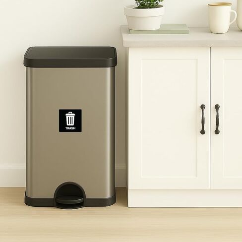 | ملصقات سلة المهملات (4 عبوات) - ملصق سلة المهملات قوي ومتين ومقاوم للماء للاستخدام في العمل والمنزل in Kuwait