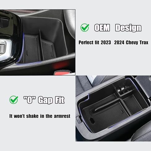 Center Console Organizer Compatible with 2024 2025 2026 Chevy Trax Armrest Storage Box and Center Console Middle Storage Tray Insert Secondary Interior Accessories in Kuwait