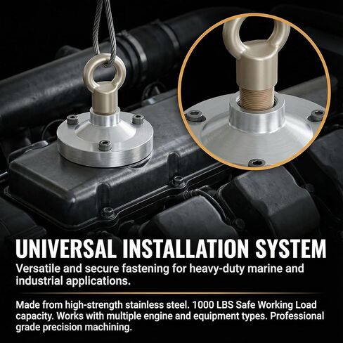 3pcs Universal Lifting Ring MT0022, Outboard Lifting Eye Universal Lifting System, for Yamaha V8 V6 Lifting Adapter MT0025 and for Mercury Verado Lifting Adapter MT0024 With Bolts in Kuwait