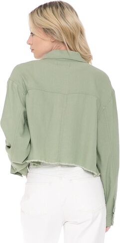 Cali1850 Women's Oceanside Linen Shirts – Casual Printed Button Down Top Collared Blouse in Saudi Arabia