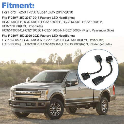 2017-2018 إلى 2020-2022 LED محول تحويل المصباح تسخير لفورد F-250 F-350 (لا يناسب ما بعد البيع) in Saudi Arabia