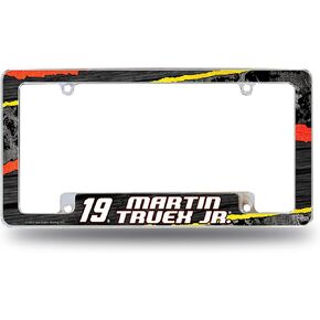 Rico Industries NASCAR إطار من الكروم بالكامل مقاس 12 بوصة × 6 بوصة من الكروم في جميع أنحاء إطار لوحة ترخيص السيارات للسيارة/الشاحنة/سيارات الدفع الرباعي in Saudi Arabia