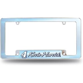 Rico Industries NASCAR All Over Chrome Frame 12" x 6" Chrome All Over Automotive License Plate Frame for Car/Truck/SUV