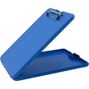 Saunders Blue SlimMate Plastic Storage Clipboard – Light Weight, Polypropylene Clipboard for Students, Teachers, Parents, Sales, Utility, Industrial, Office Professionals. Stationery Items Letter