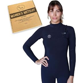 Ho Stevie! Women’s Surfing Wetsuit – Chest Zip Fullsuit – Warm Superstretch 3/2mm or 4/3mm Neoprene w/GBS Seams