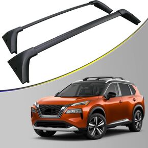 Cross Bar Fit for Nissan Rogue 2021 2022 2023 2024 SV SL Platinum with Roof Rail Roof Rack Crossbars Rooftop Luggage Cargo Carrier for Canoe Kayak Bike