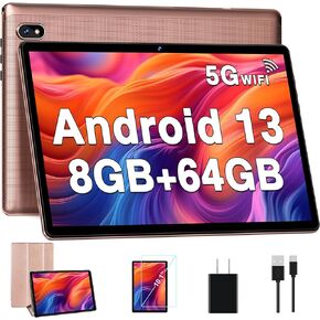 تابلت 10.1 بوصة يعمل بنظام Android 12 Tablet 2023 أحدث وحدة معالجة مركزية ثماني النواة بسرعة 2.0 جيجا هرتز مع ذاكرة وصول عشوائي 8 (4+4) جيجابايت وذاكرة قراءة فقط 64 جيجابايت/512 جيجابايت قابلة للتوسيع، معتمد من جوجل 5G واي فاي، وكاميرا تابلت بدقة 5 ميجابك in Kuwait