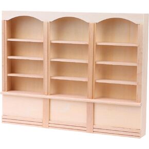1:12 Dollhouse Mini Bookcase Display Shelf Bookshelf Locker Doll House Decor Dollhouse Furniture Accessories