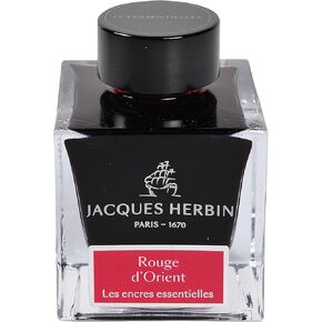 Jacques Herbin - Ref 13169JT - Ink for Fountain Pens & Rollerball Pens - Rouge D'Orient - 50ml Bottle - Essential Bottled Inks