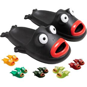 Frog Slippers,Frog Flip Flops Couple Beach Slipper Bath Shoes Non-Slip Frog Slippers Fish Slipper Summer Funny Slides