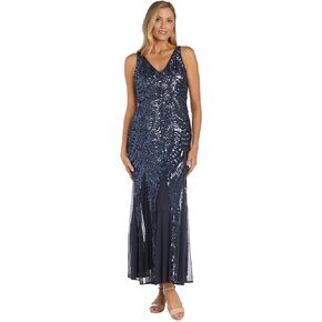 Women's Long Embellished Cocktail Dress