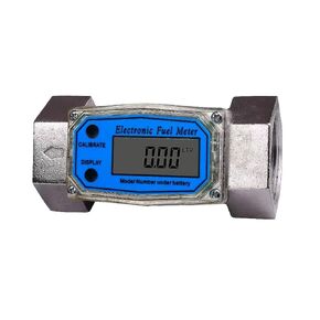 2Inch Digital Fuel Turbine Aluminum Flowmeter with LCD Display,2″ FNPT Inlet/Outlet (60-500 LPM)-Unit of Measurement Support L/GAL/PTS/QTS (2inch)