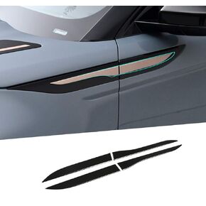 ABS Side Door Fender Air Vent Outlet Trim for Land Rover Range Rover Evoque 2020 (Gloss Black)