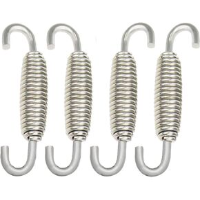 Motorcycle Springs: Stainless Steel Muffler Pipe Springs with Hooks, 58mm for Motorcycle Scooter Snowmobile ATV(4 Pack)